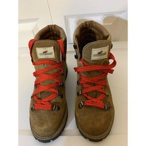 Explorers Mountain Men’s Sz 5 Ankle Boots Hiking Brown Leather Lug Sole‎